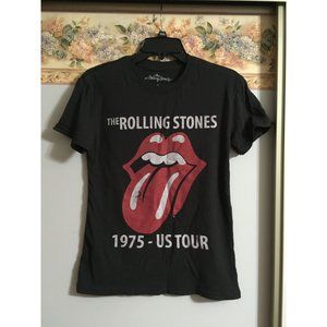 The Rolling Stones Small Black Classic Band Rock Tour Tongue T-Shirt Top